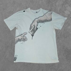 Y2K Azzure Denim Shirt XL Who Dropped The Mic Renaissance Hip Hop Streetwear